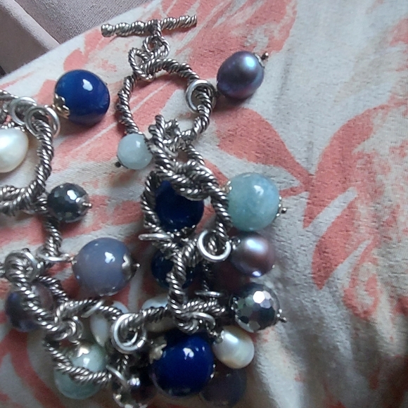 annas Reflection Luxury Jewelry - NWT One of a kind Silver and Charms bracelet. 9"